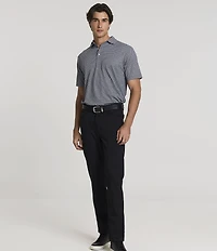 Hart Schaffner Marx Luxury Performance Short Sleeve Textured Geo Print Polo