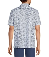 Hart Schaffner Marx Luxury Performance Short Sleeve Textured Tropical Print Polo