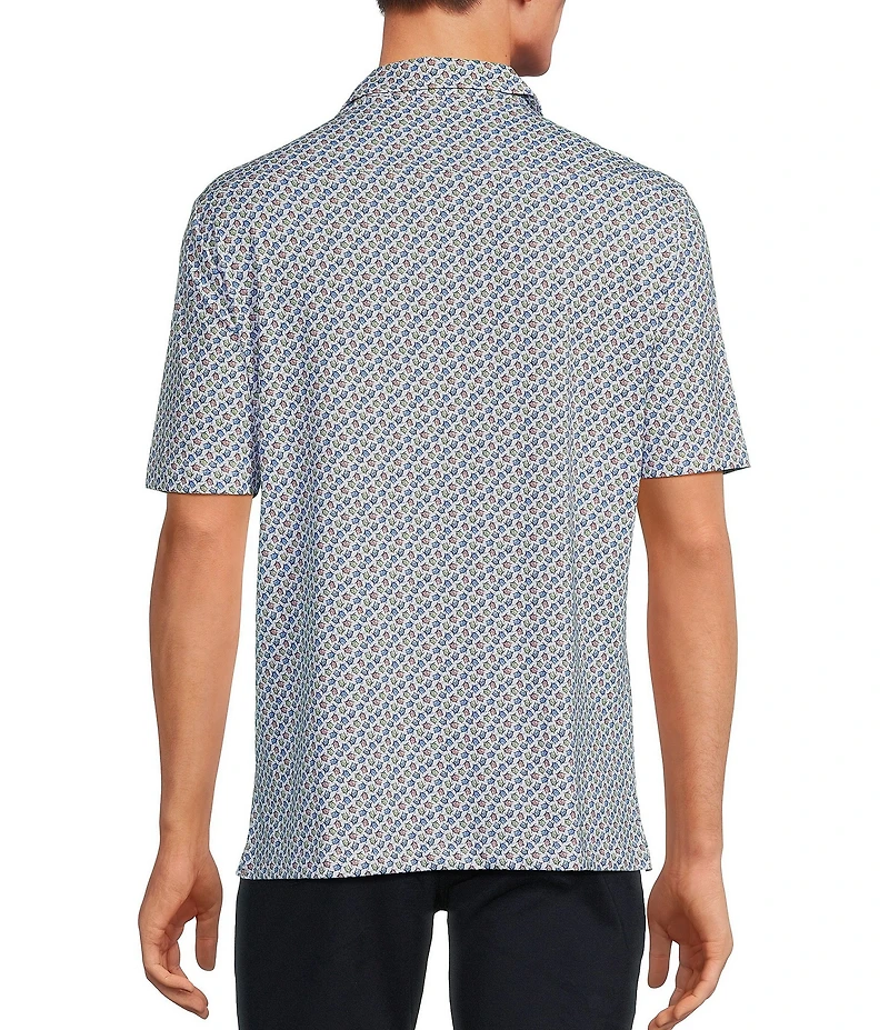Hart Schaffner Marx Luxury Performance Short Sleeve Turtle Print Sportshirt