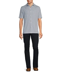Hart Schaffner Marx Luxury Performance Short Sleeve Turtle Print Sportshirt