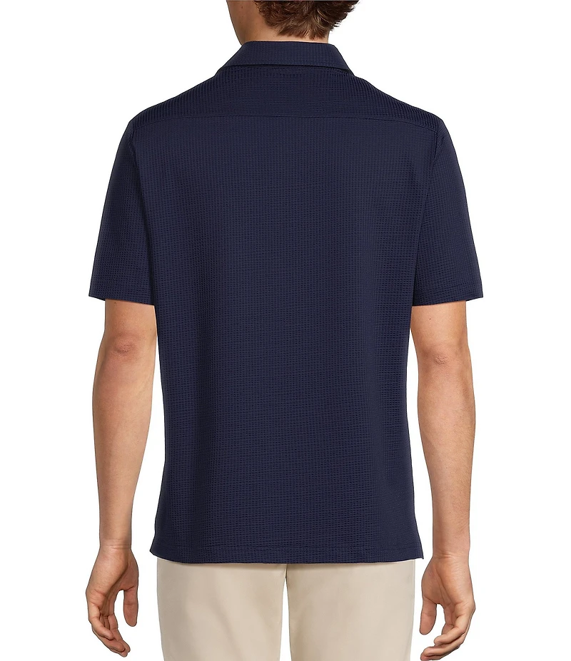 Hart Schaffner Marx Luxury Performance The Driver Short Sleeve Solid Button Front Shirt