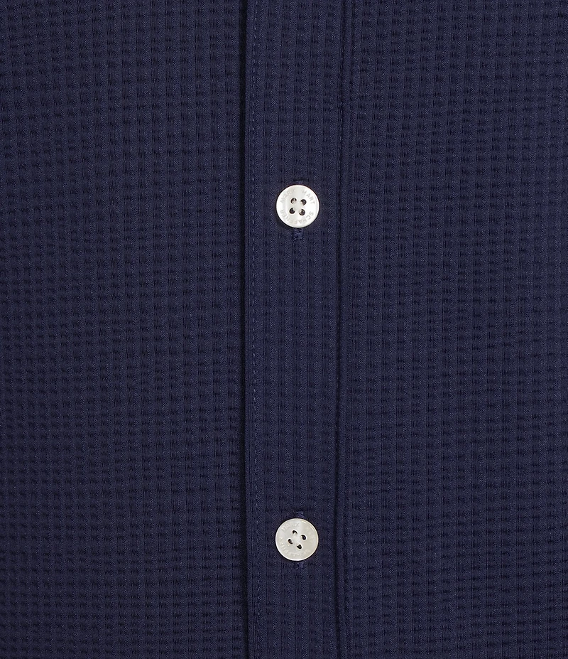 Hart Schaffner Marx Luxury Performance The Driver Short Sleeve Solid Button Front Shirt