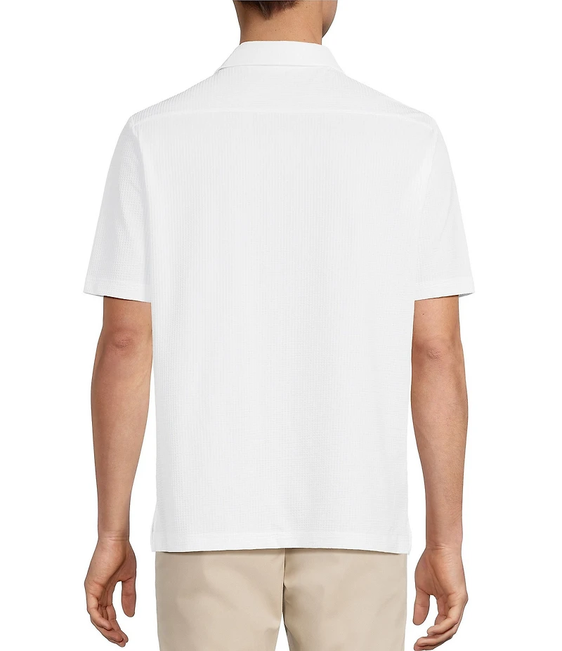 Hart Schaffner Marx Luxury Performance The Driver Short Sleeve Solid Button Front Shirt