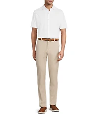 Hart Schaffner Marx Luxury Performance The Driver Short Sleeve Solid Button Front Shirt