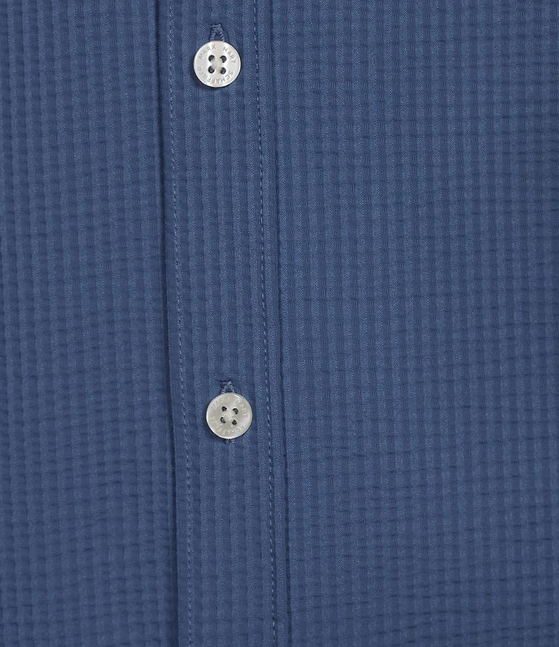 Hart Schaffner Marx Luxury Performance The Driver Short Sleeve Solid Button Front Shirt