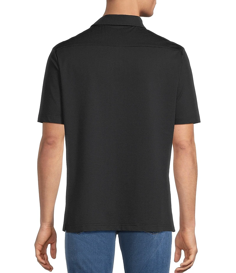 Hart Schaffner Marx Luxury Performance The Driver Short Sleeve Solid Button Front Shirt