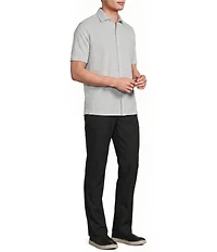 Hart Schaffner Marx Luxury Performance The Driver Short Sleeve Solid Button Front Shirt