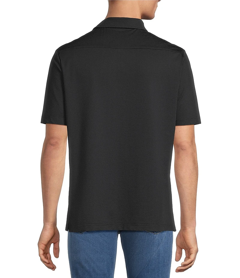 Hart Schaffner Marx Luxury Performance The Driver Short Sleeve Solid Button Front Shirt
