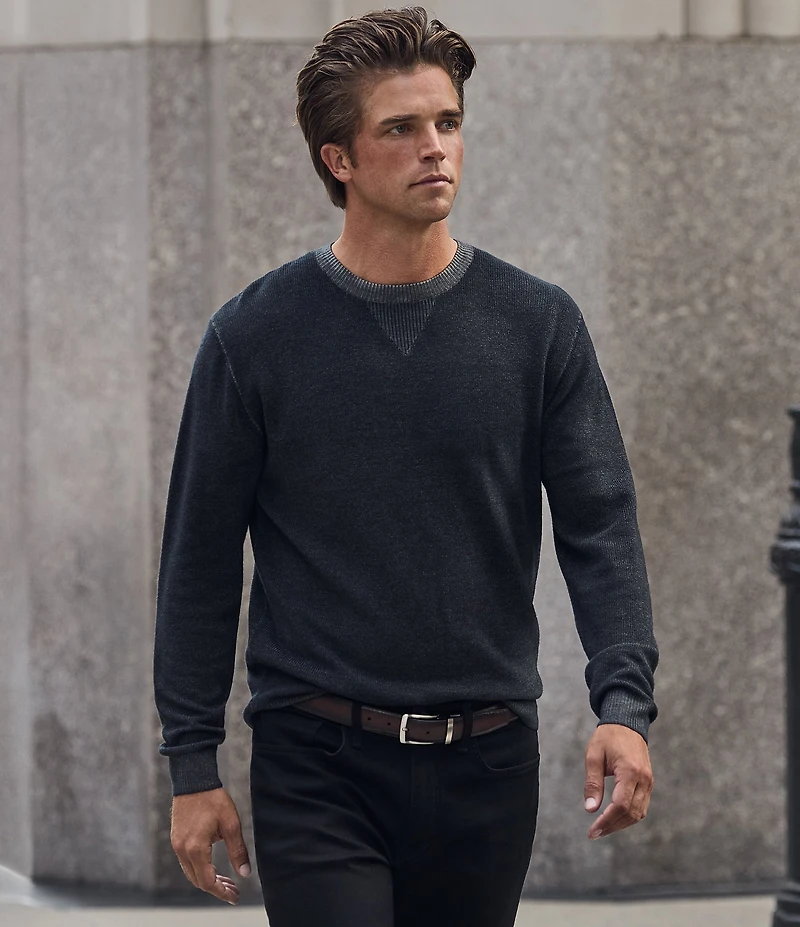 Hart Schaffner Marx Merino Wool Crew Neck Sweater