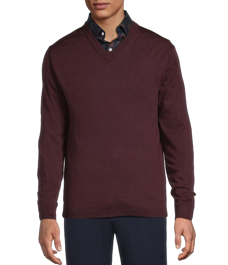 Hart Schaffner Marx Merino Wool V-Neck Sweater