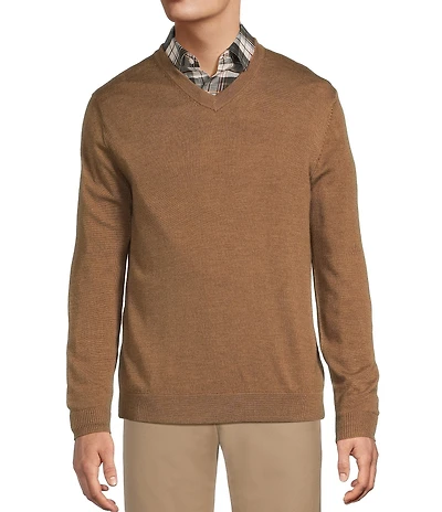 Hart Schaffner Marx Merino Wool V-Neck Sweater