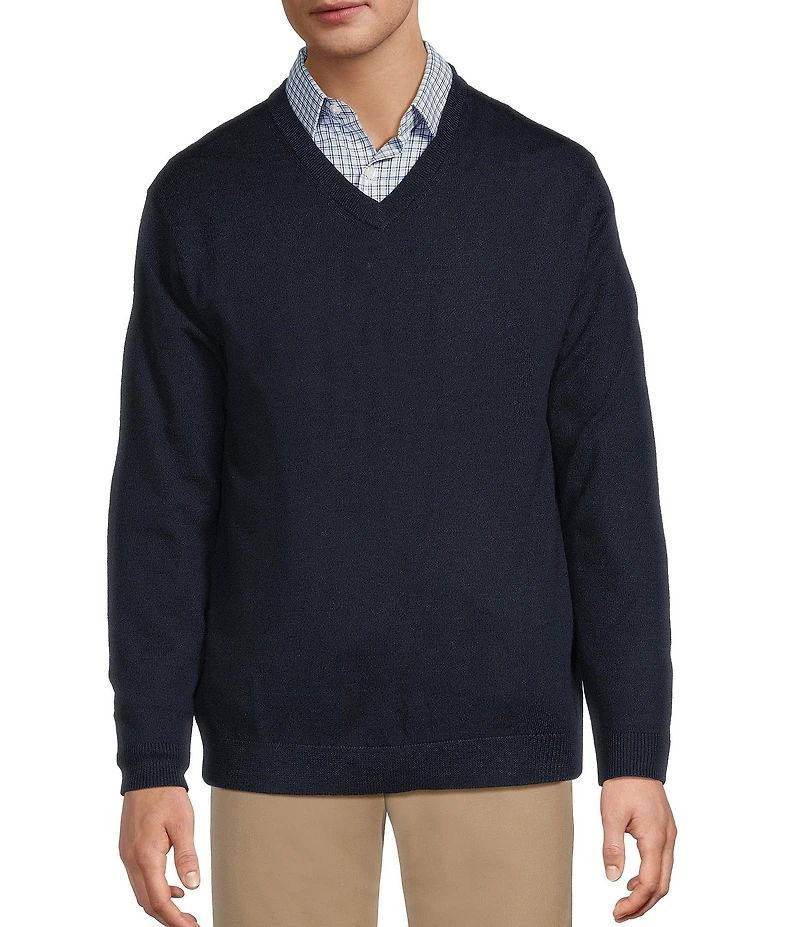 Hart Schaffner Marx Merino Wool V-Neck Sweater