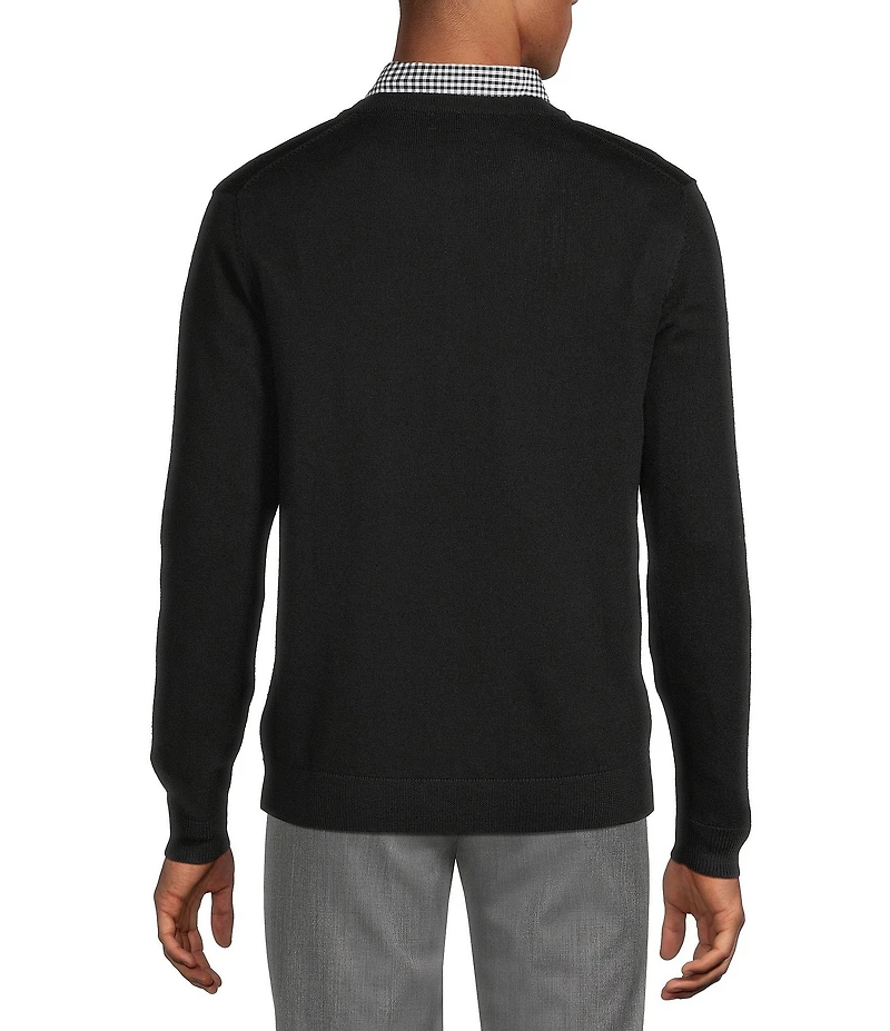 Hart Schaffner Marx Merino Wool V-Neck Sweater