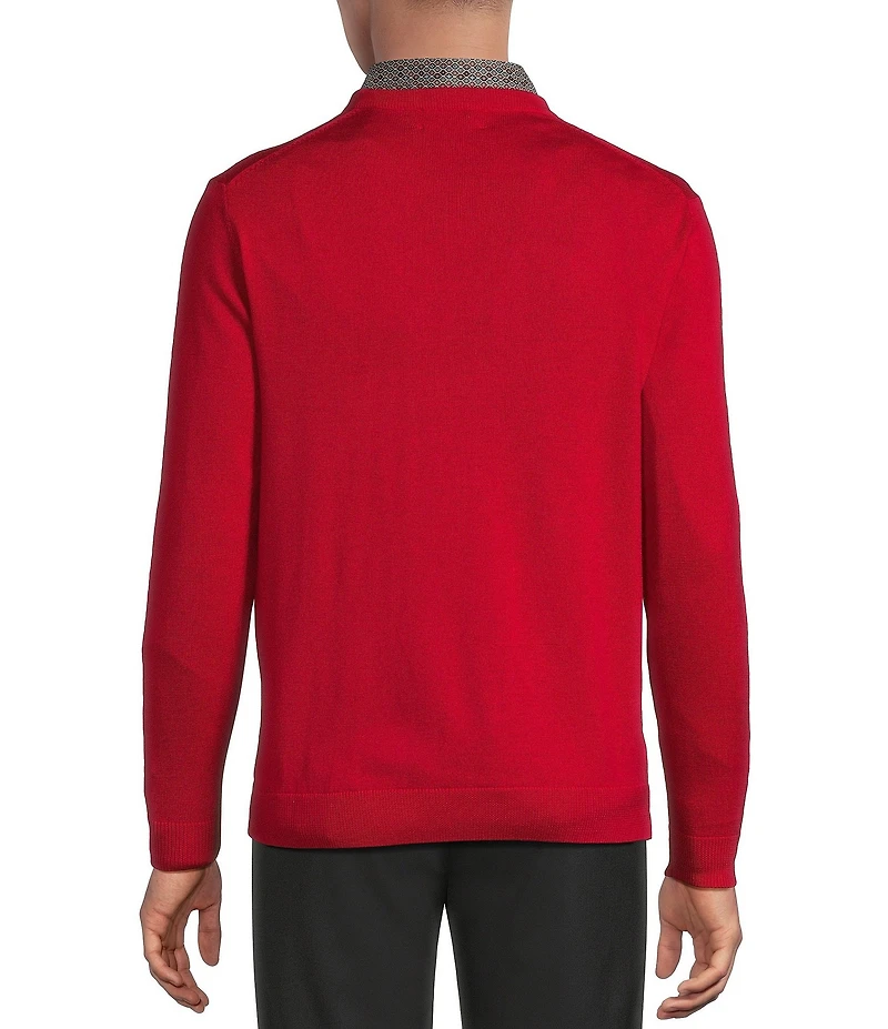 Hart Schaffner Marx Merino Wool V-Neck Sweater