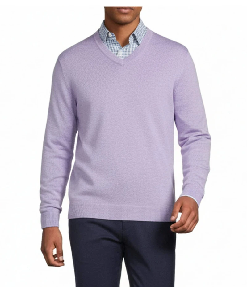 Hart Schaffner Marx Merino Wool V-Neck Sweater