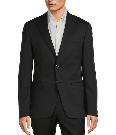 Hart Schaffner Marx Modern Fit Black Solid Wool Blend Sport Coat