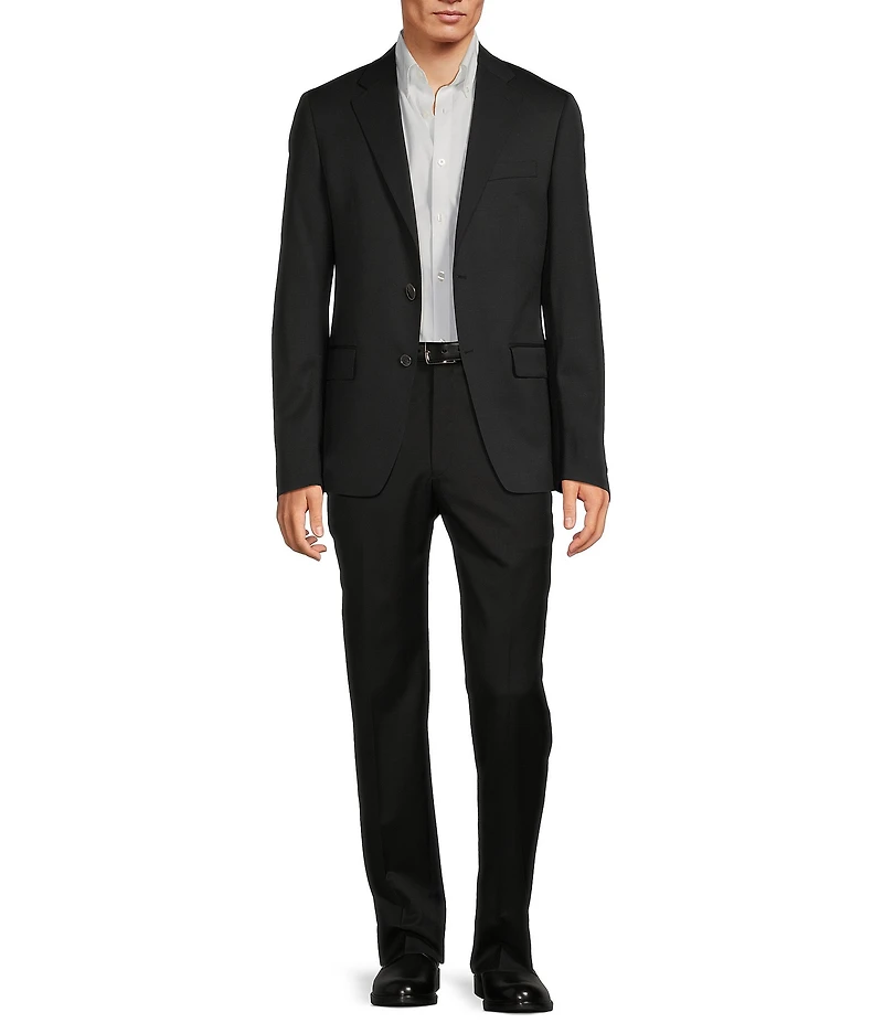 Hart Schaffner Marx Modern Fit Black Solid Wool Blend Sport Coat
