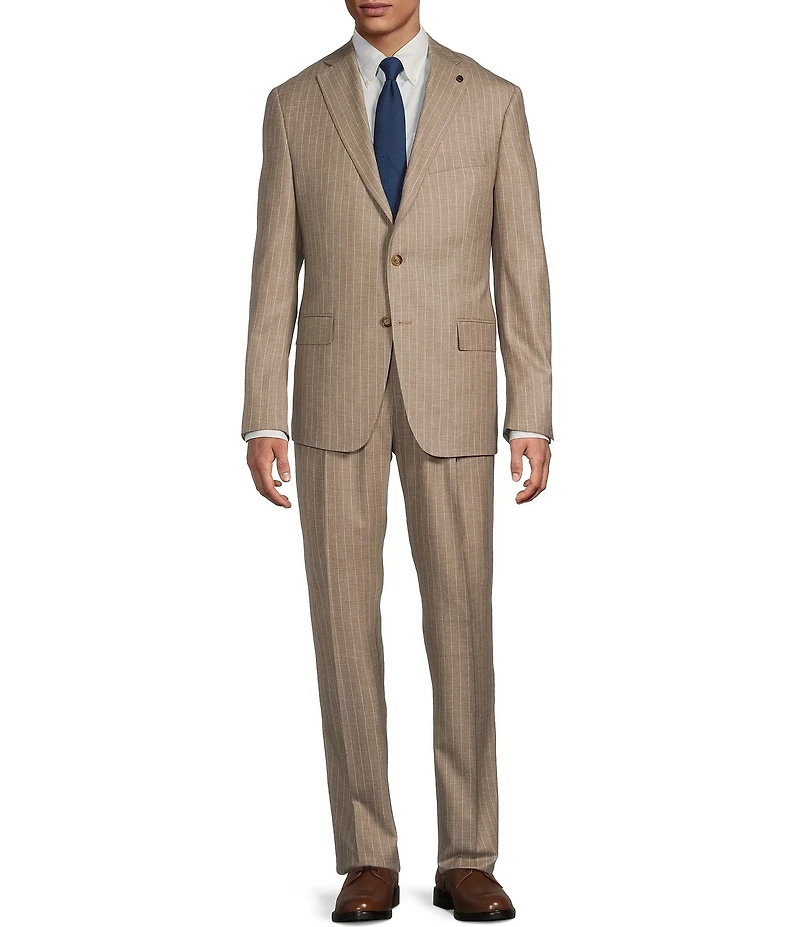 Hart Schaffner Marx New Chicago Classic Fit Reverse Pleat Stripe 2 Piece Suit