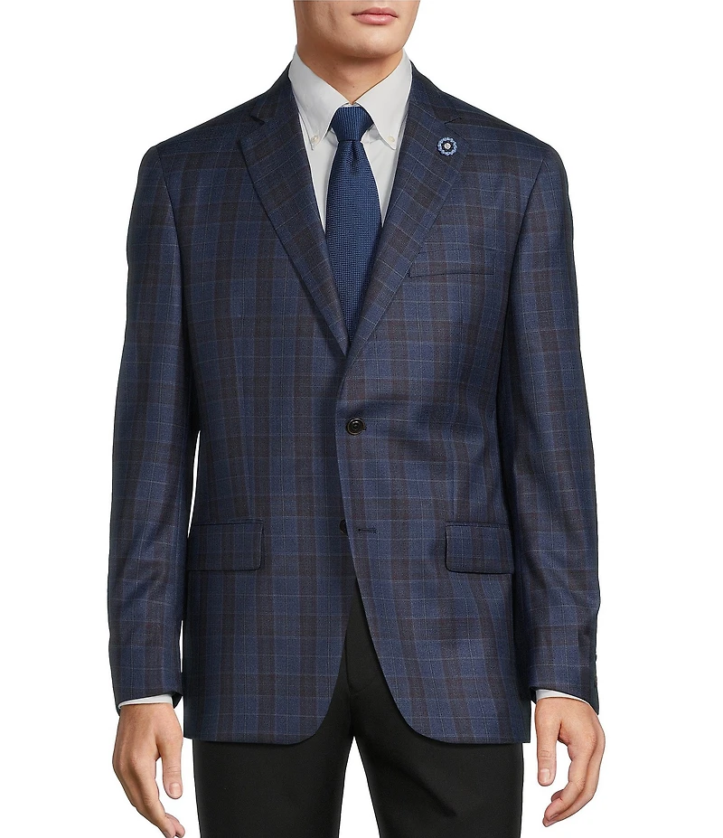 Hart Schaffner Marx New York Modern Fit Plaid Wool Sport Coat