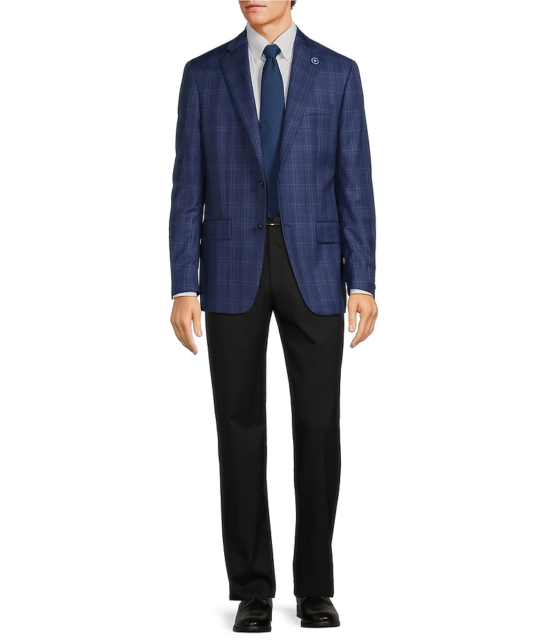 Hart Schaffner Marx New York Modern Fit Plaid Wool Sport Coat