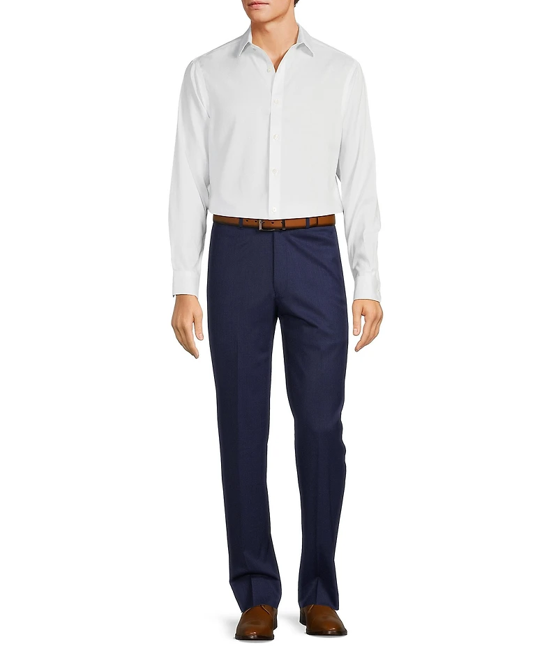 Hart Schaffner Marx Chicago Classic Fit Pre-Tailored Flat Front Super Stretch Dress Pants