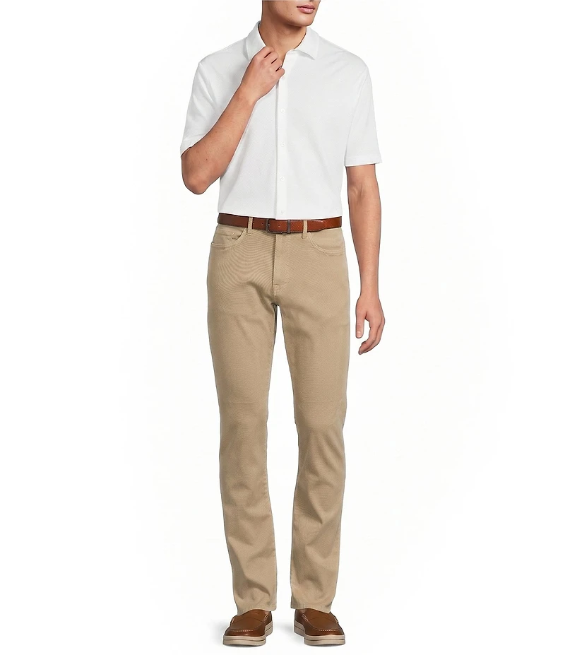Hart Schaffner Marx New York Fit 5-Pocket Twill Mid Rise Straight Leg Pants