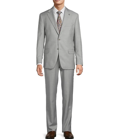 Hart Schaffner Marx New York Modern Fit Flat Front 2-Piece Suit