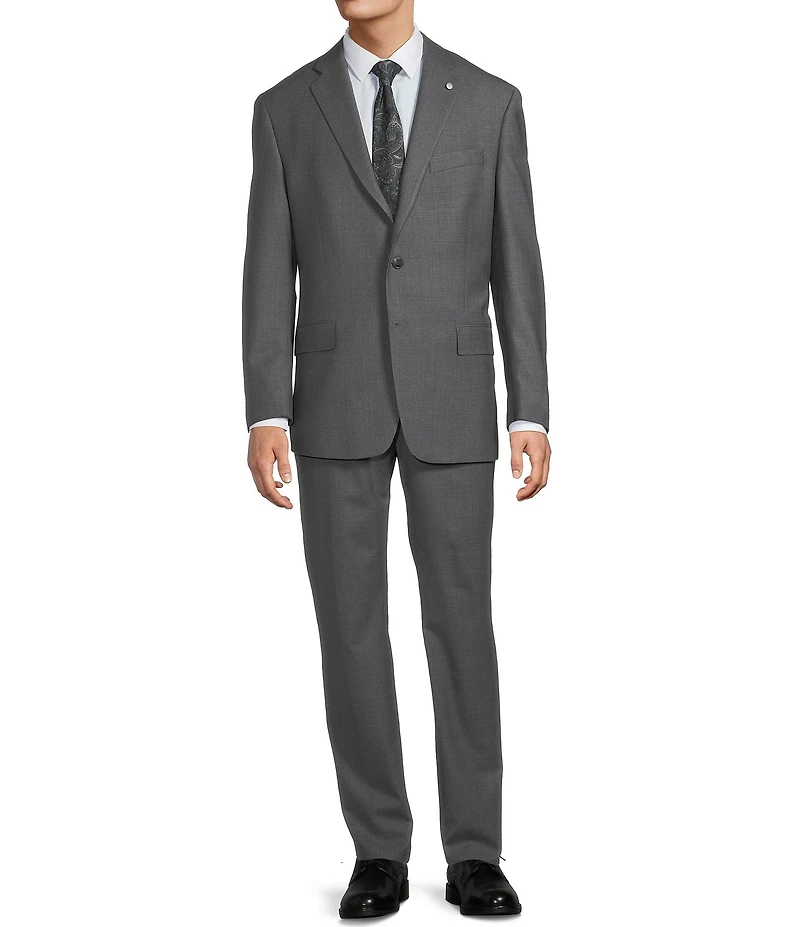 Hart Schaffner Marx New York Modern Fit Flat Front Performance 2-Piece Suit