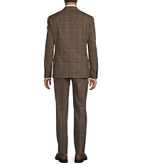 Hart Schaffner Marx New York Modern Fit Flat Front Plaid 2-Piece Suit