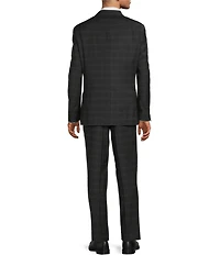 Hart Schaffner Marx New York Modern Fit Flat Front Plaid 2-Piece Suit