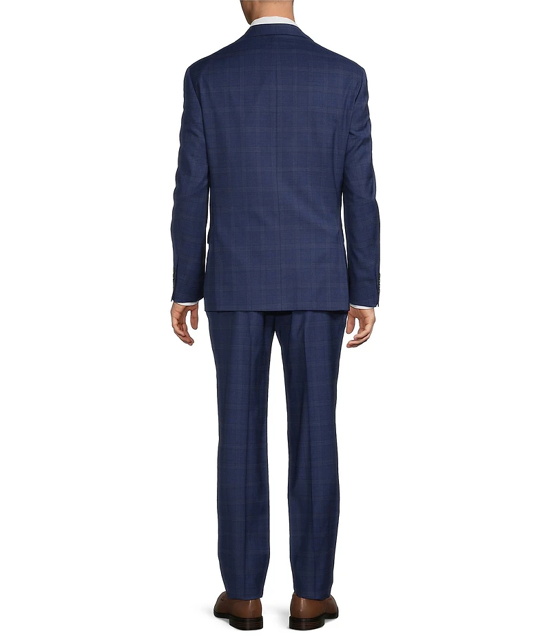 Hart Schaffner Marx Chicgao Fit Flat Front Plaid 2-Piece Suit