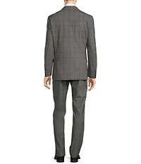 Hart Schaffner Marx New York Modern Fit Flat Front Plaid Patten 2-Piece Suit
