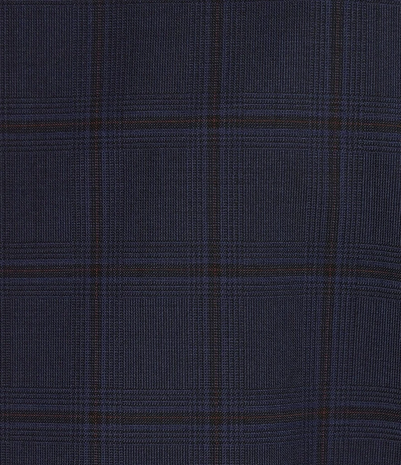 Hart Schaffner Marx New York Modern Fit Flat Front Plaid Patten 2-Piece Suit