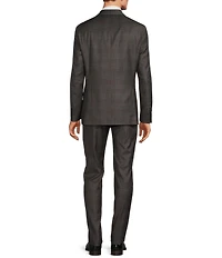 Hart Schaffner Marx New York Modern Fit Flat Front Plaid Pattern 2-Piece Suit