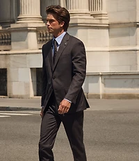 Hart Schaffner Marx New York Modern Fit Flat Front Plaid Print 2-Piece Suit