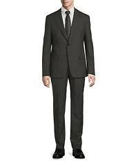 Hart Schaffner Marx New York Modern Fit Flat Front Solid 2-Piece Suit