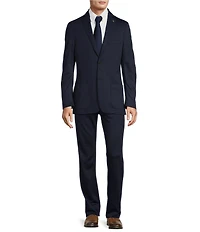 Hart Schaffner Marx New York Modern Fit Flat Front Solid 2-Piece Suit