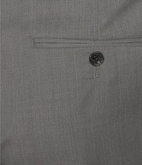 Hart Schaffner Marx New York Modern Fit Flat Front Solid Wool Dress Pants