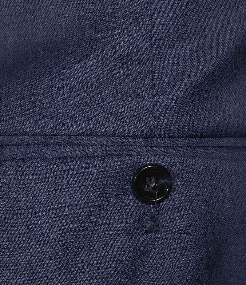 Hart Schaffner Marx New York Modern Fit Flat Front Solid Wool Dress Pants