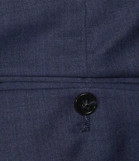 Hart Schaffner Marx New York Modern Fit Flat Front Solid Wool Dress Pants