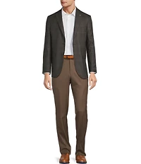 Hart Schaffner Marx New York Modern Fit Pre-Tailored Flat Front Super Stretch Solid Dress Pants