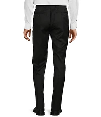 Hart Schaffner Marx New York Modern Fit Flat Front Solid Wool Dress Pants