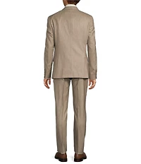 Hart Schaffner Marx New York Modern Fit Flat Front Stripe 2-Piece Suit