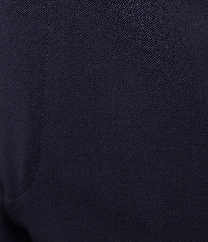 Hart Schaffner Marx New York Modern Fit Navy Pre-Tailored Flat Front Super Stretch Solid Dress Pants