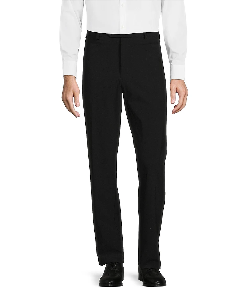 Hart Schaffner Marx New York Fit Flat Front Solid Dress Pants