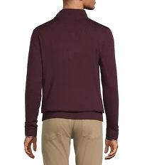 Hart Schaffner Marx Quarter Zip Merino Wool Sweater