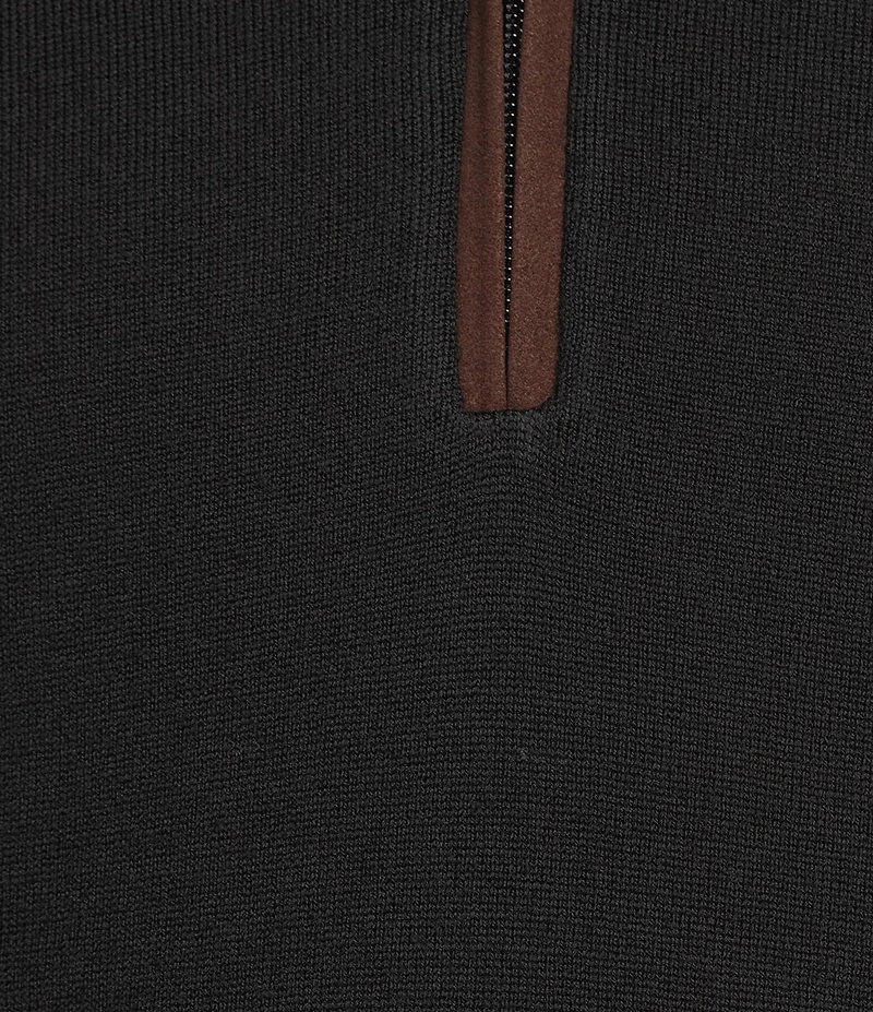 Hart Schaffner Marx Quarter Zip Merino Wool Sweater