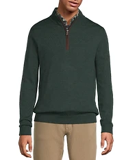 Hart Schaffner Marx Quarter Zip Merino Wool Sweater