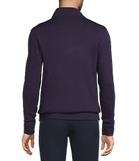 Hart Schaffner Marx Quarter Zip Merino Wool Sweater