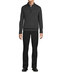 Hart Schaffner Marx Quarter Zip Merino Wool Sweater